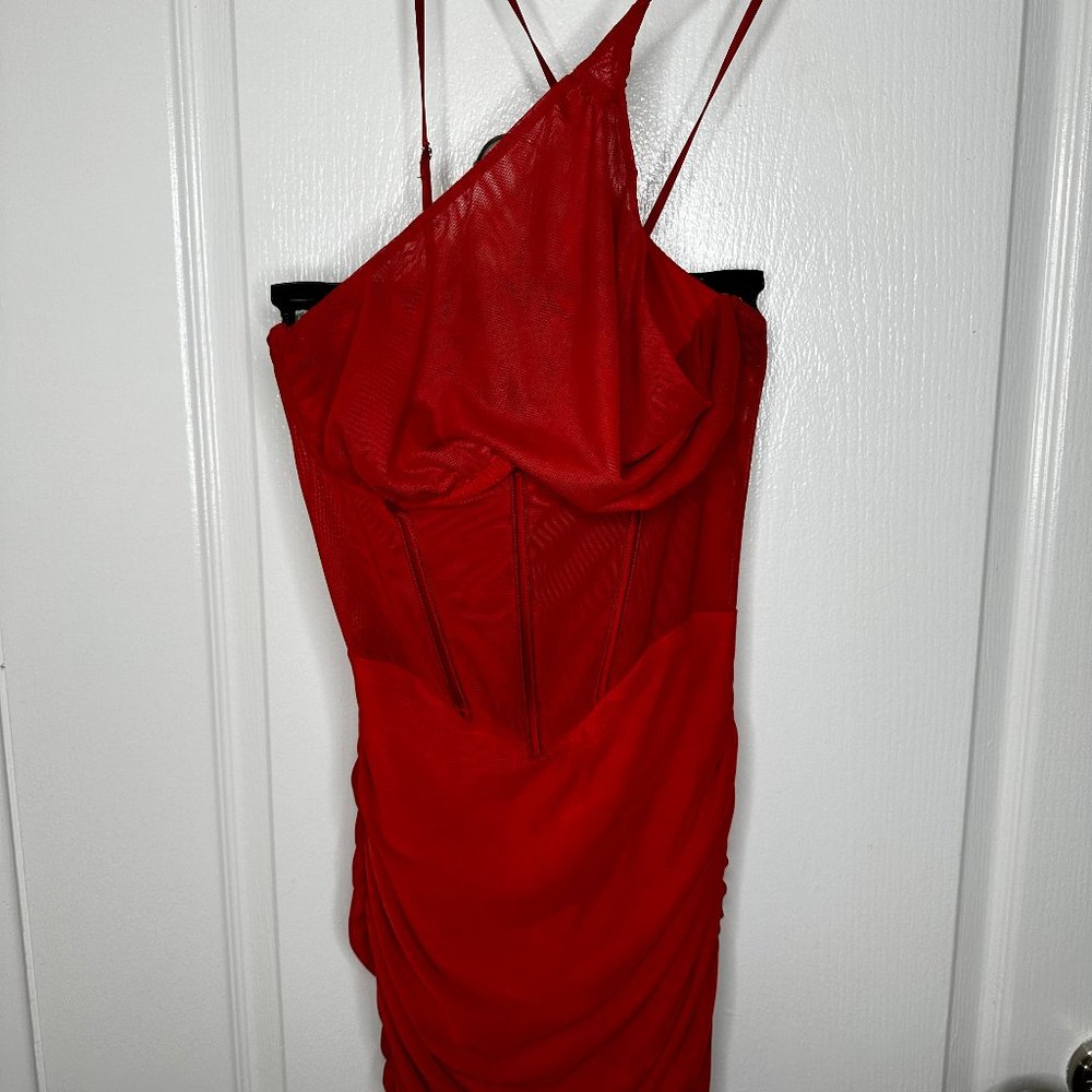 Little Red Mesh Oh Polly Dress - Worn Only Once